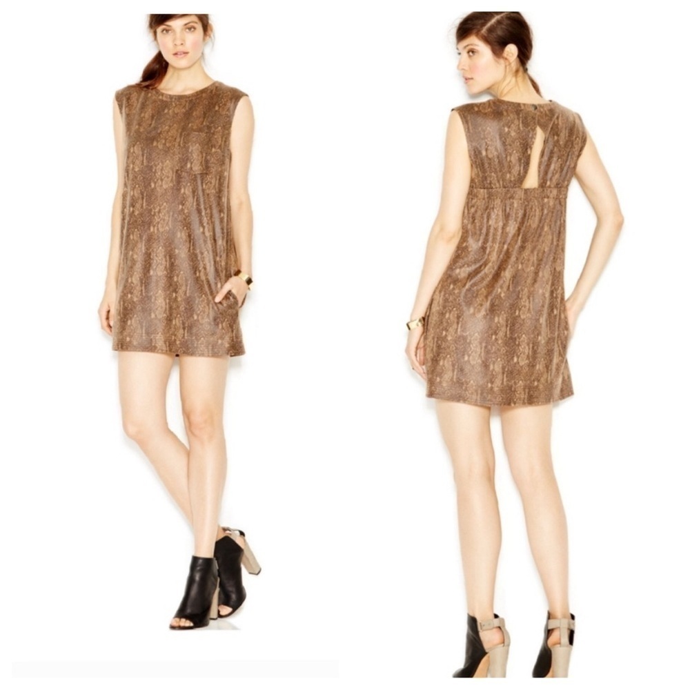 RACHEL RACHEL ROY PYTHON PRINT DRESS Small‎ Brown and Black 90s Y2k Whimsigoth